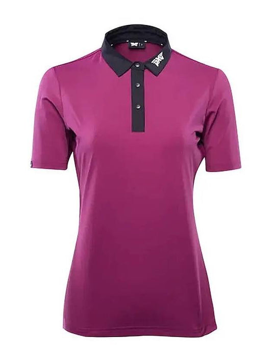 Golf Women s Royal Plum Black Collar Polo CW SNAP SSPOLO - PXG - BALAAN 1