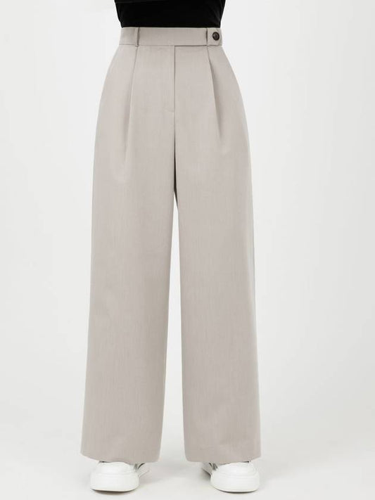 Denzel High-waist Wide Slacks Grey - RAMUSTUDIO - BALAAN 2