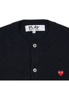 Small heart patch cardigan P1N079 BLACK - COMME DES GARCONS - BALAAN 3