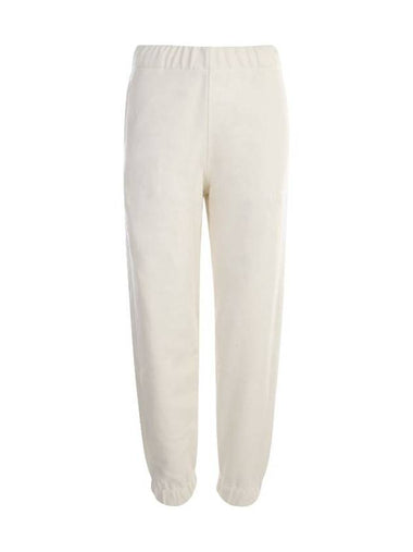 Side Logo Cotton JoGGer Track Pants White - GANNI - BALAAN 1