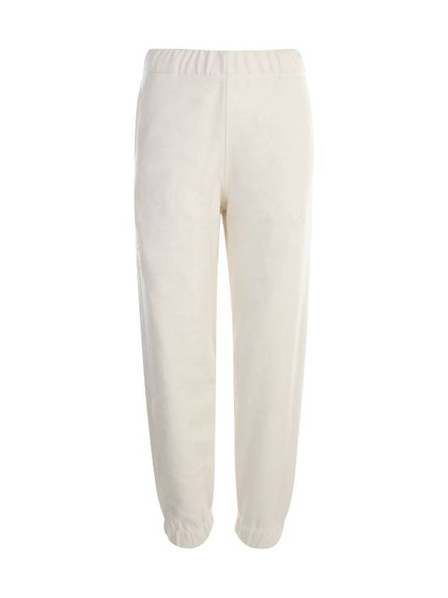 Side Logo Cotton Jogger Track Pants White - GANNI - BALAAN 1