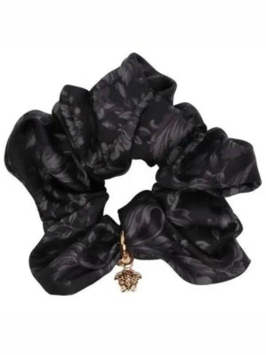 Barocco Print Hair Scrunchie Black - VERSACE - BALAAN 2