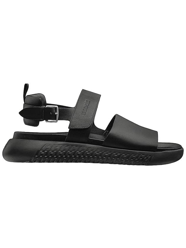 Archipel Velcro Sandals Black - HERMES - BALAAN 1