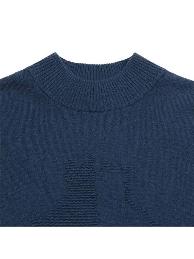 Men s front terrier point basic pullover 2402GXKC NAVY - BLACK&WHITE - BALAAN 3