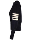 4-Bar Merino Jumper Wool Knit Top Navy - THOM BROWNE - BALAAN 3