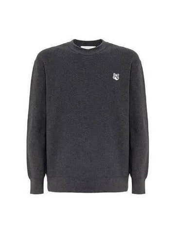 Logo Patch Knit Sweatshirt Gray KM00506KT1077 - MAISON KITSUNE - BALAAN 1