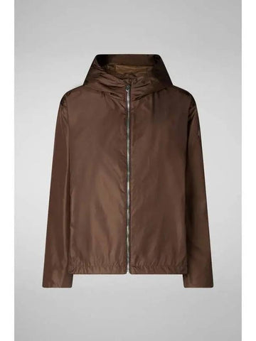 HOPE Nylon Hooded Jacket Dark Brown - SAVE THE DUCK - BALAAN 1