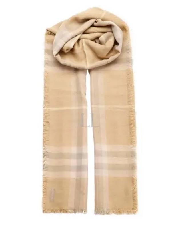 Vintage Check Wool Scarf Beige - BURBERRY - BALAAN 2