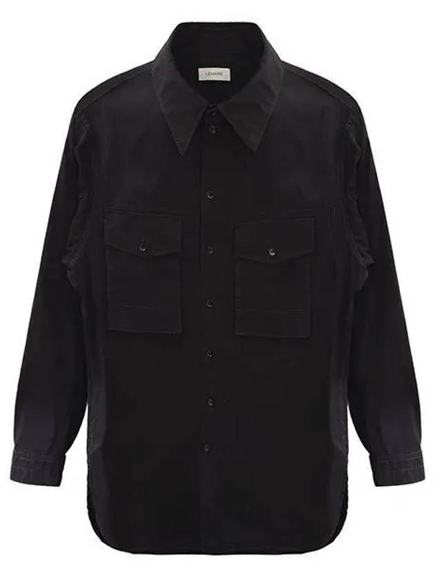 Chest Pocket Military Touch Long Sleeve Shirt Black - LEMAIRE - BALAAN 2