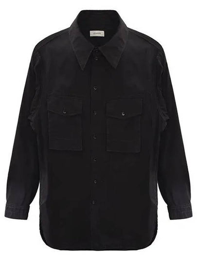 Chest Pocket Military Touch Long Sleeve Shirt Black - LEMAIRE - BALAAN 2