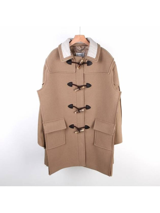 Wool Boxy Duffel Coat Beige - MAISON MARGIELA - BALAAN 2