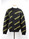 Multi logo neon knit black L - BALENCIAGA - BALAAN 1