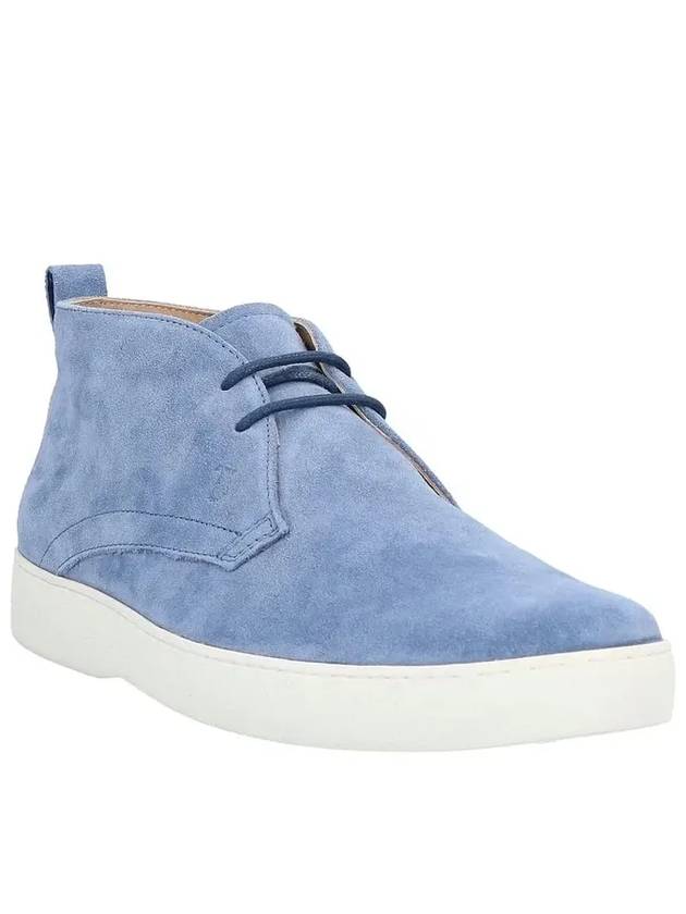 TODS Men's Suede Ankle Boots Slate Blue US 85 265mm - TOD'S - BALAAN 4