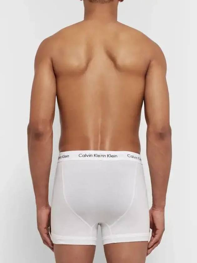 Underwear Three Pack Stitched Cotton Briefs Drawn White - CALVIN KLEIN - BALAAN 4