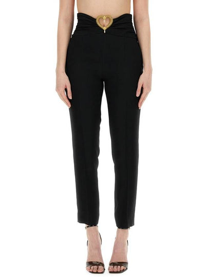 straight pants 03280433 8555 BLACK - MOSCHINO - BALAAN 2