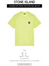 Logo Patch Short Sleeve T-Shirt Neon Yellow - STONE ISLAND - BALAAN 3