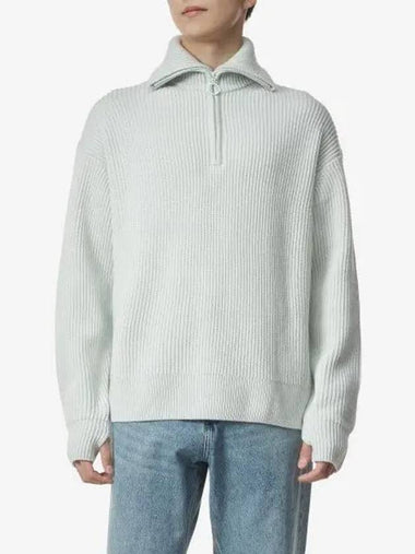 Bow Fisherman half zip up knit spearmint BOWSNM957SPEARMINT - STUDIO NICHOLSON - BALAAN 1