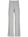 Wool Straight Pants Grey - THOM BROWNE - BALAAN 1