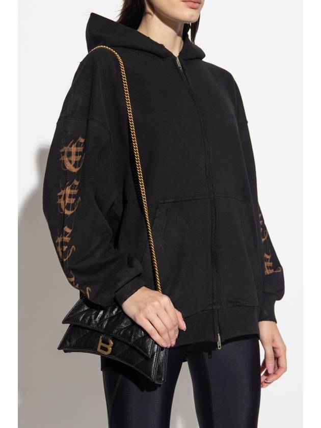 Crush XS Chain Quilted Shoulder Bag Black - BALENCIAGA - BALAAN 3