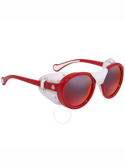 Moncler Red Mirror Round Unisex Sunglasses ML0046 67C 52 - MONCLER - BALAAN 2