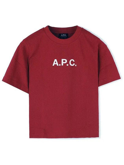 Mae Pique Mesh Short Sleeve T-Shirt Red - A.P.C. - BALAAN 2