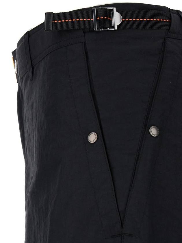 Black Bermuda Shorts With Buckles At Sides In Cotton Blend Man - PARAJUMPERS - BALAAN 3