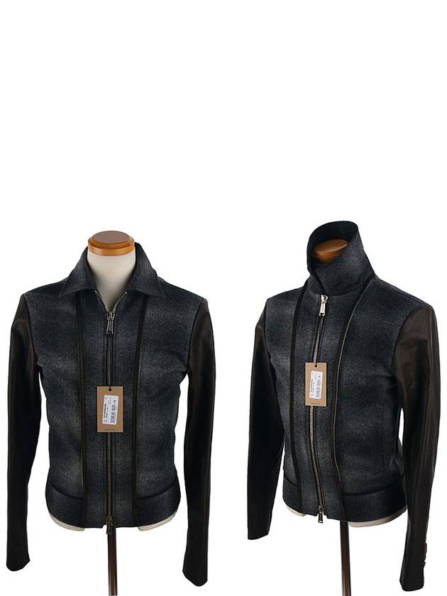 Leather Sleeve Woolen Quilted Vest - DSQUARED2 - BALAAN 3