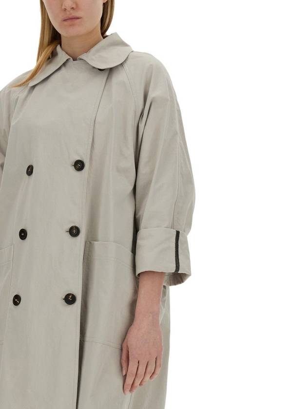 24 ss double-breasted trench coat WITH shiny cuff detail MH5739795 C9593 B0230995261 - BRUNELLO CUCINELLI - BALAAN 5