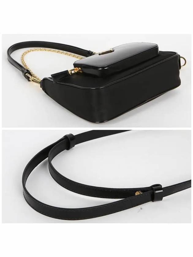 Re-Nylon Brushed Leather Mini Bag Black - PRADA - BALAAN 6