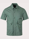 Cotton Popeline Pocket Short Sleeve Shirt Green - CP COMPANY - BALAAN 2