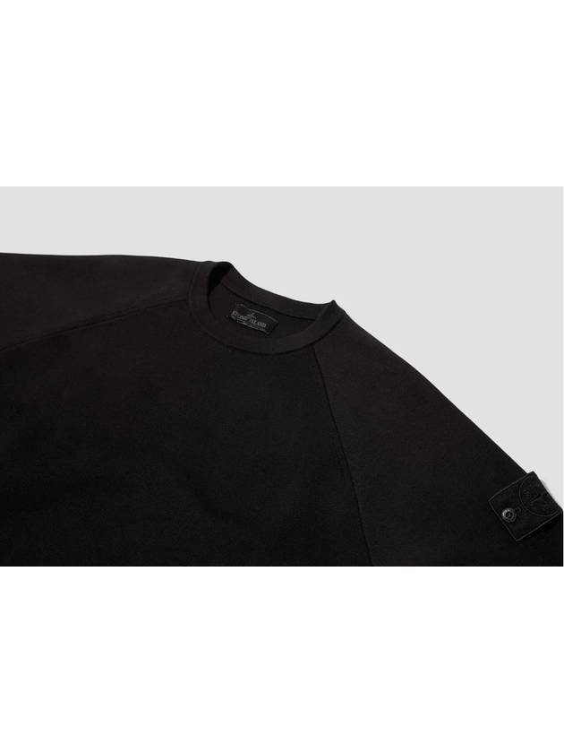 Ghost Piece Soft Cotton Knit Top Black - STONE ISLAND - BALAAN 4