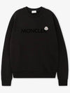 Men s logo patch black sweatshirt 8G00039 809KR 999 - MONCLER - BALAAN 2