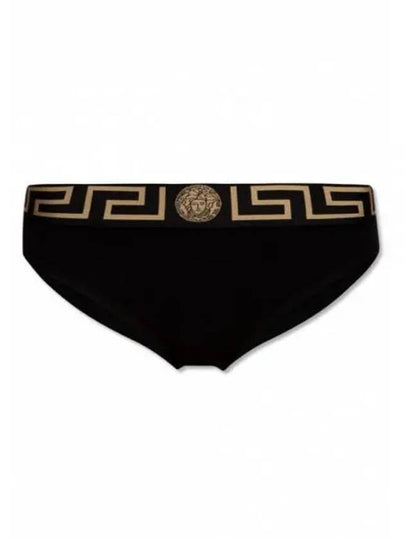 Women's Medusa Logo Greca Cotton Briefs Black - VERSACE - BALAAN 2