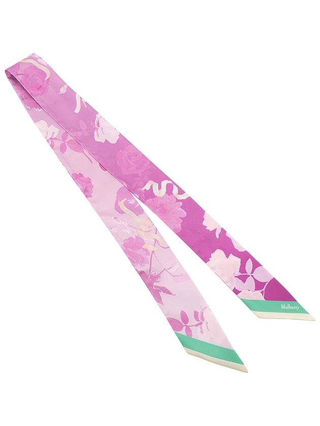 Ombre Floral Skinny Muffler Pink - MULBERRY - BALAAN 3