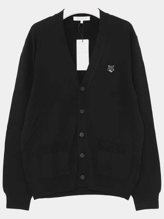 Bold Fox Head Patch Regular Cardigan Black - MAISON KITSUNE - BALAAN 2