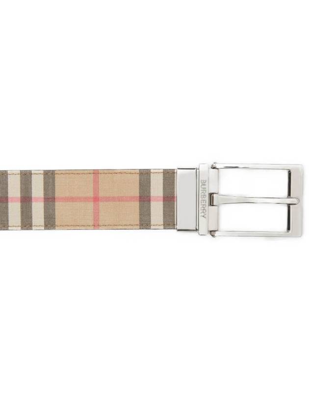 Reversible Vintage Check Leather Belt Archive Beige - BURBERRY - BALAAN.