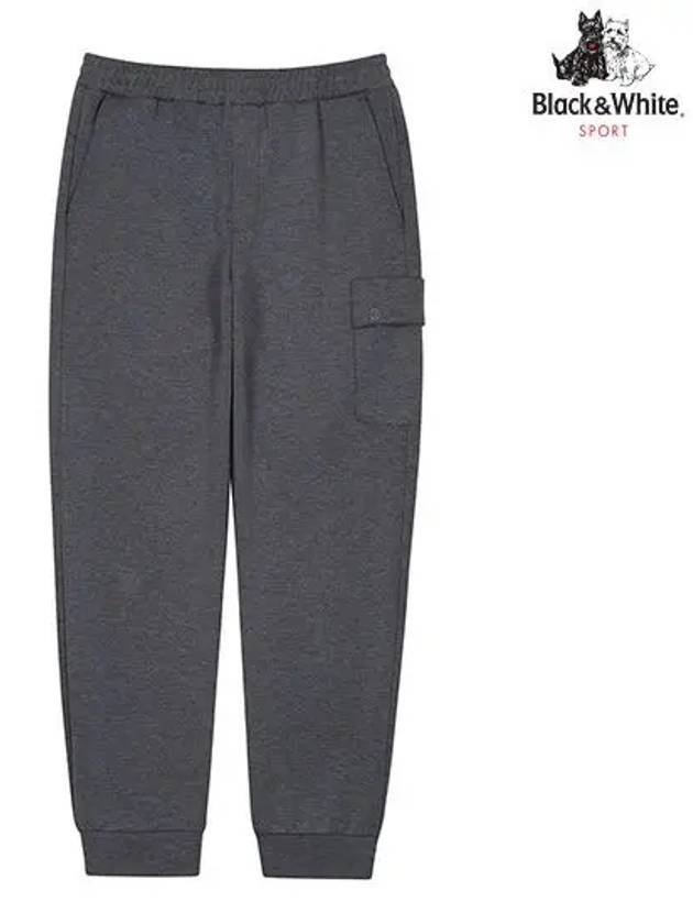 Men s Set up Jersey Jogger Pants 5024GXWP GREY - BLACK&WHITE - BALAAN 1