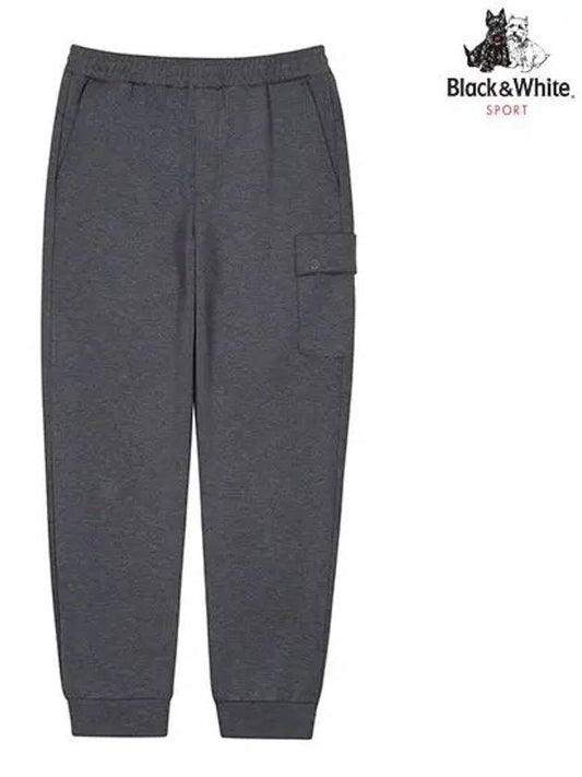 Men s Set up Jersey Jogger Pants 5024GXWP GREY - BLACK&WHITE - BALAAN 1