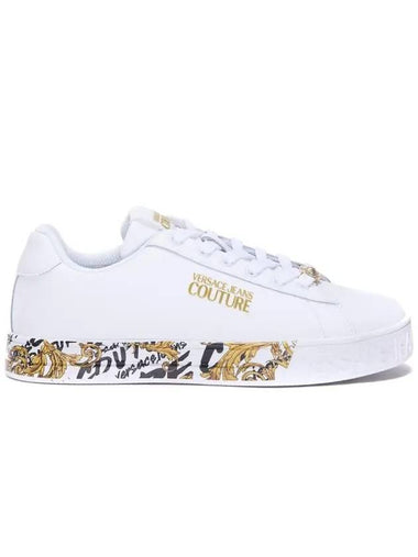 Logo Brush Couture Court 88 Low Top Sneakers White - VERSACE - BALAAN 1