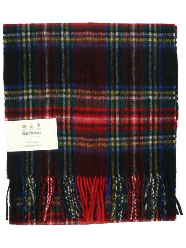 New Check Tartan Muffler Red Black - BARBOUR - BALAAN 1