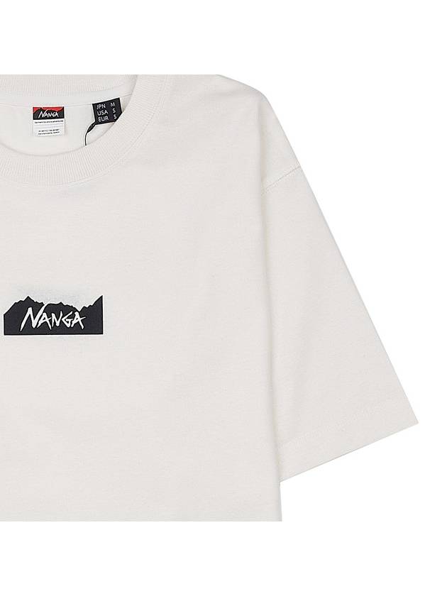 Men's Eco Hybrid Mountain Logo Tee NW2211 1G208 WHT - NANGA - BALAAN 6