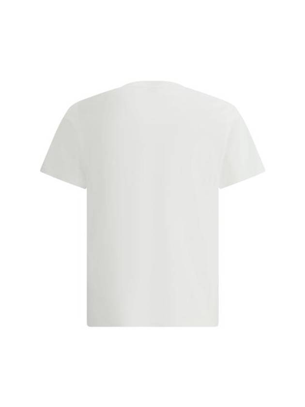 Weave Embroidered Slim Short Sleeve T-Shirt White - KENZO - BALAAN 3