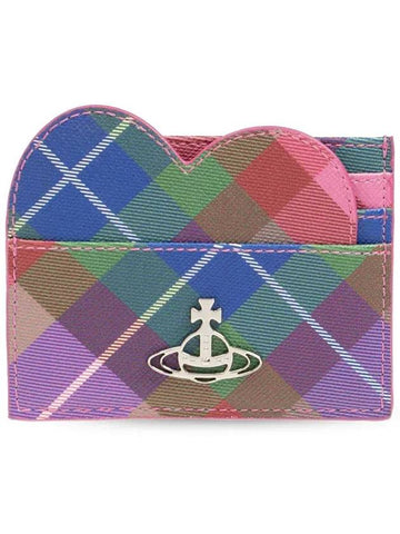 Orb Plaque Heart Shape Check Card Wallet - VIVIENNE WESTWOOD - BALAAN 1