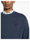 Bold Fox Head Cotton Sweatshirt Ink Blue - MAISON KITSUNE - BALAAN 5