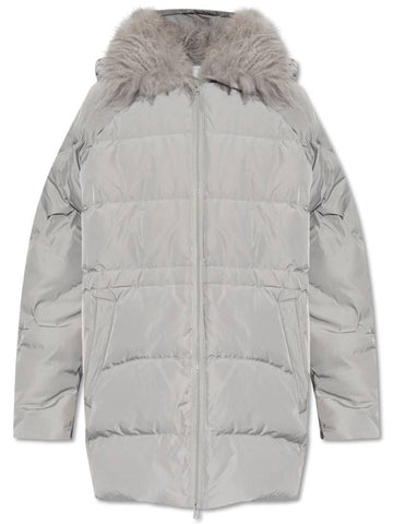 Yves Salomon Down Jacket, Women's, Grey - YVES SALOMON - BALAAN 1