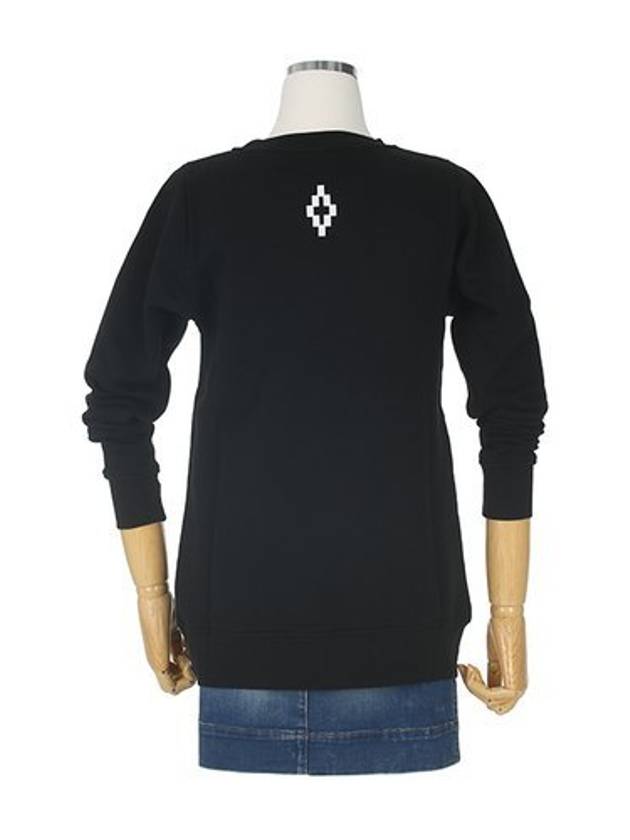 Back Logo Print Cotton Sweatshirt Black - MARCELO BURLON - BALAAN 5