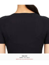 Crew Neck Plain Slim Polyamide Short Sleeve T-shirt Black - JIL SANDER - BALAAN 8