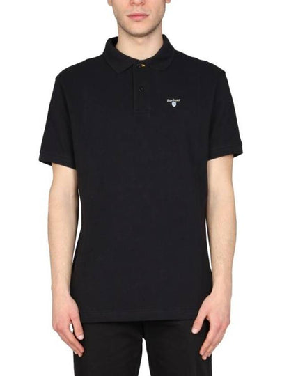 Men's Embroidered Logo Sports Polo Shirt Black - BARBOUR - BALAAN 2