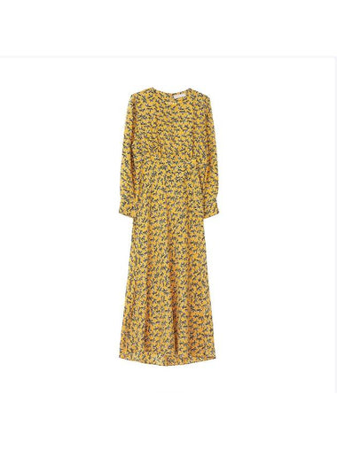 Women's Silk Sandro Long Dress Yellow - RS9SEOUL - BALAAN 1