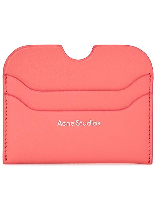 Studios Leather Card Holder Electric Pink - ACNE STUDIOS - BALAAN 2